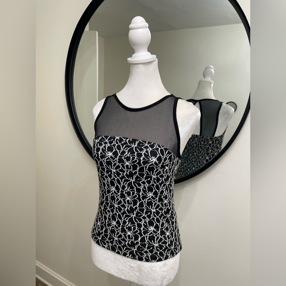 NWT Anthropologie Maeve Illusion Top size Small new black color - Picture 3 of 7